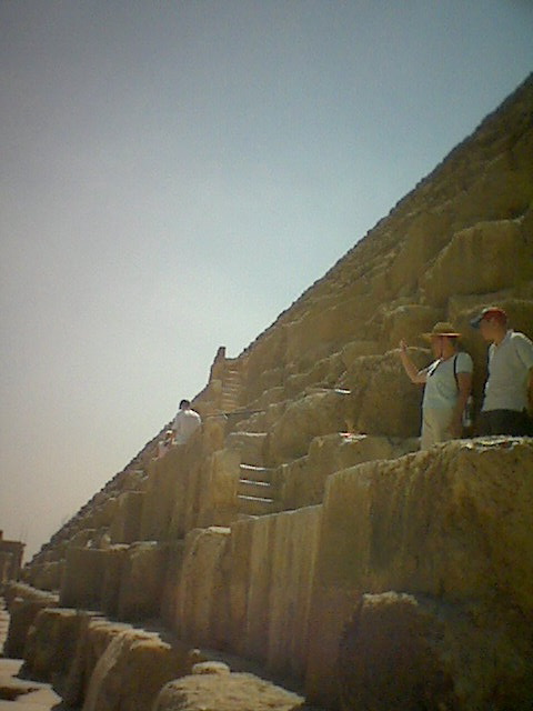 Friends on pyramid