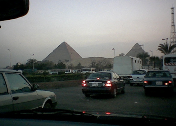 Pyramids from road